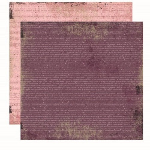 Papel de Scrapbook Vintage Lilás Manuscrito