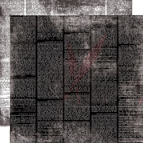Papel de Scrapbook Vintage Preto Jornal
