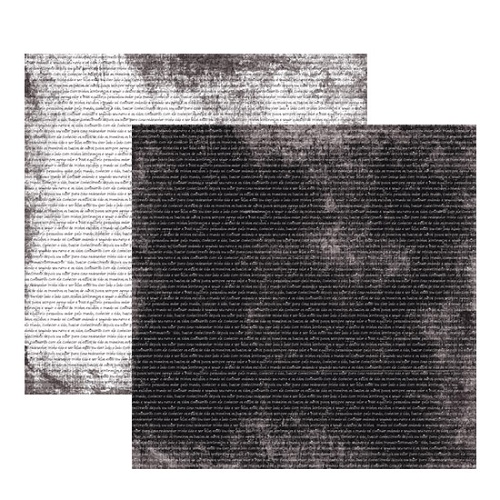 Papel de Scrapbook Vintage Preto Manuscrito