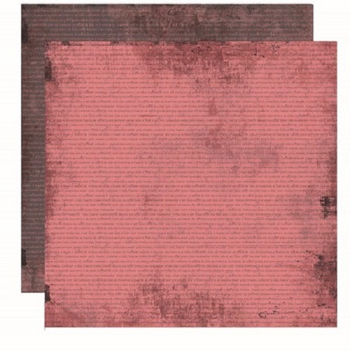 Papel de Scrapbook Vintage Rosa Manuscrito