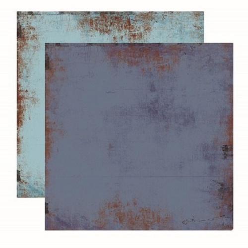 Papel de Scrapbook Vintage Azul Liso