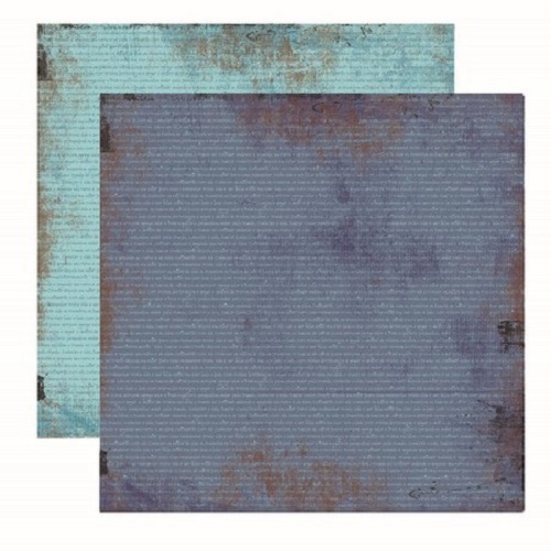 Papel de Scrapbook Vintage Azul Manuscrito