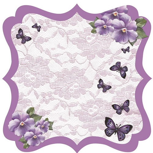 Papel de Scrapbook Borboletas Lilás