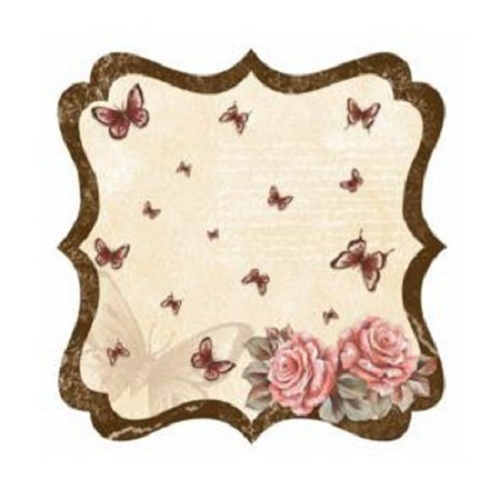 Papel de Scrapbook Recortado Vintage Rosas