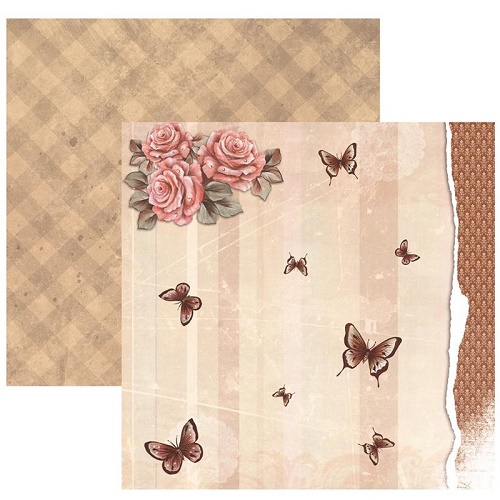 Papel de Scrapbook Rosas Vintage