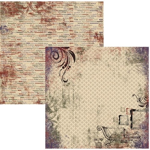 Papel de Scrapbook Vintage Palavras