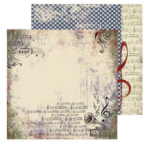 Papel de Scrapbook Vintage Vitrola