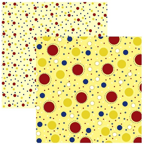 Papel de Scrapbook Circo Poá