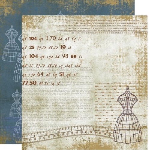 Papel de Scrapbook Alta Costura Manequim