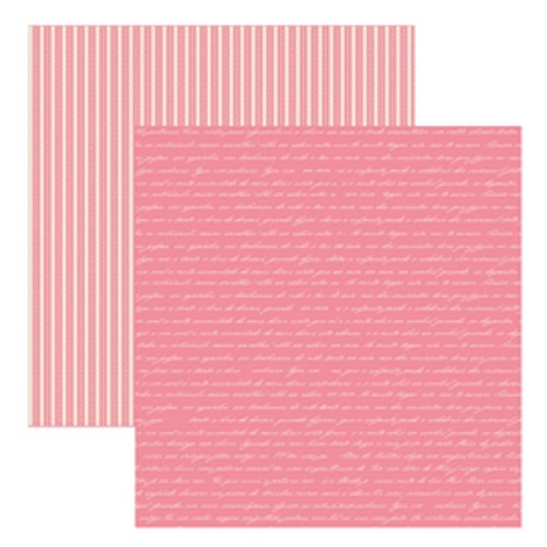 Papel de Scrapbook Manuscrito Rosa