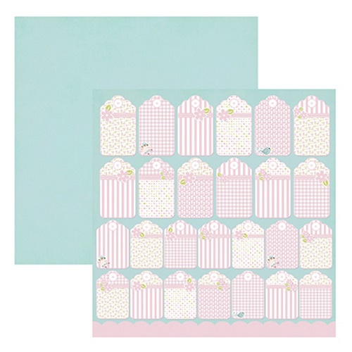 Papel de Scrapbook Bebé Menina Tags