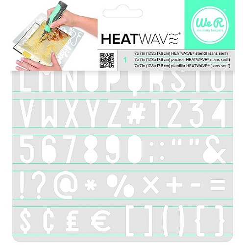 Stencil Letras e Numeros 17.8x17.8