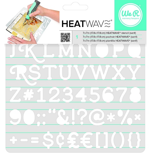 Stencil Letras e Numeros 17.8x17.8