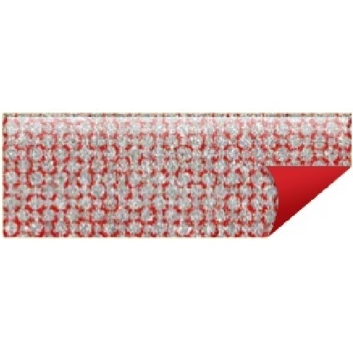 Eva Estampado Cristal Bolas Vermelho/Prata