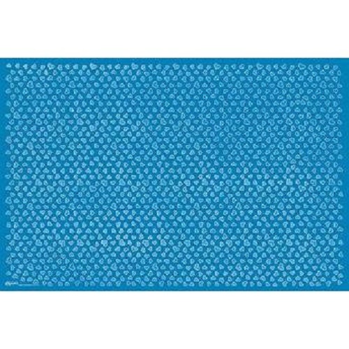 Eva Estampado Cor Corações Azul Celeste