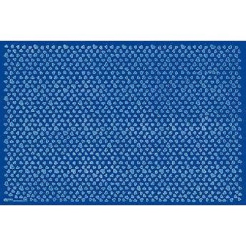 Eva Estampado Cor Corações Azul