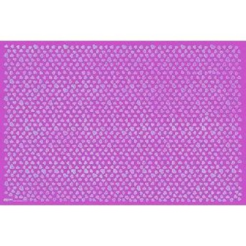 Eva Estampado Cor Corações Rosa Fluor