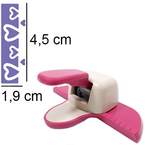 Furador Borda Gigante Corações Estilizados