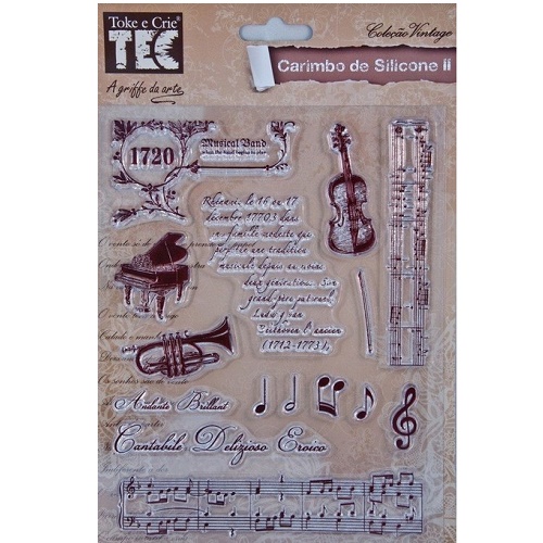 Carimbo de Silicone Musica 14x18