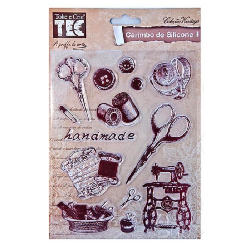 Carimbo de Silicone Costura 14x18