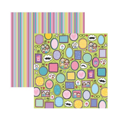Papel de Scrapbook Familia Quadros