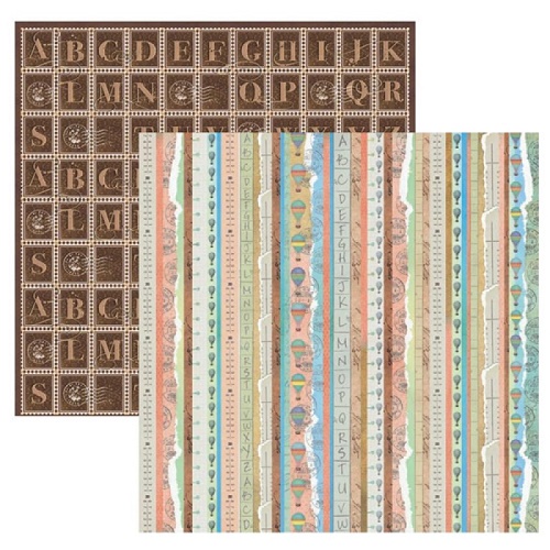 Papel de Scrapbook Barras Antigas