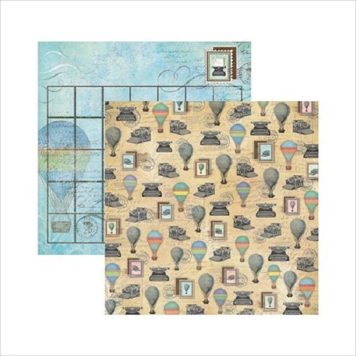 Papel de Scrapbook Balões Antigos