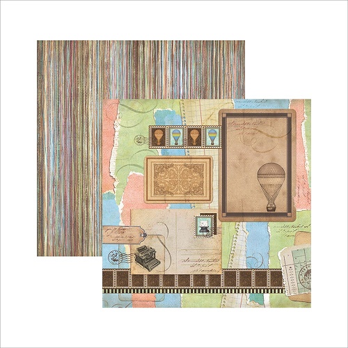 Papel de Scrapbook Postais Antigos