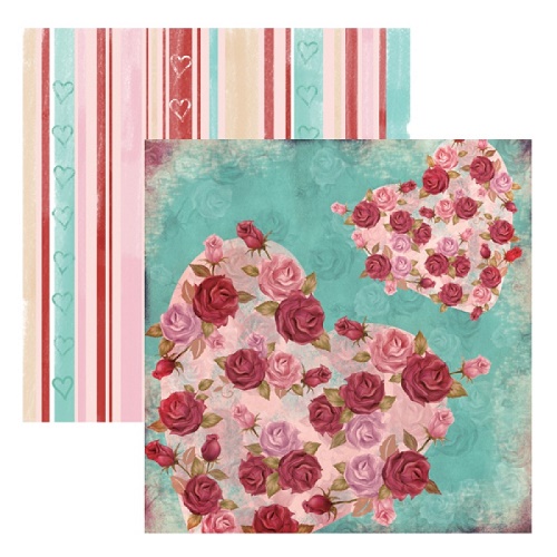 Papel de Scrapbook Cupido Rosas