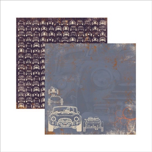 Papel de Scrapbook Masculino Carros