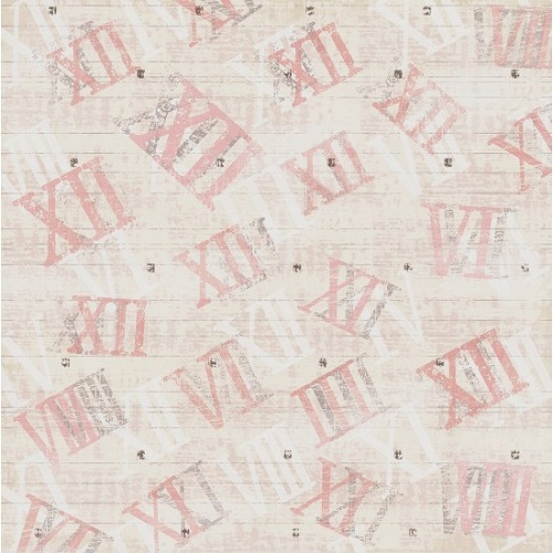 Papel de Scrapbook Simples Relógio Numeros