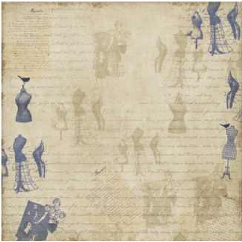 Papel de Scrapbook Simples Moda Escritas