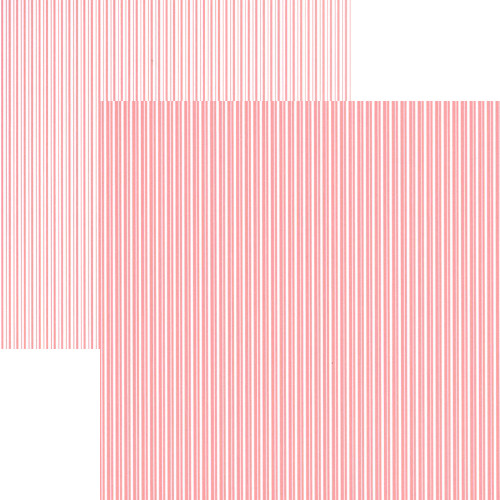 Papel de Scrapbook Rosa Bebé Listras