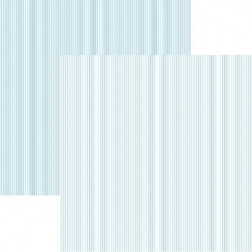 Papel de Scrapbook Azul Bebé Listras
