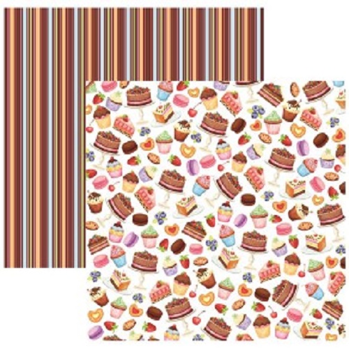 Papel de Scrapbook Doceria Variadas