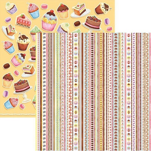 Papel de Scrapbook Doceria Listras