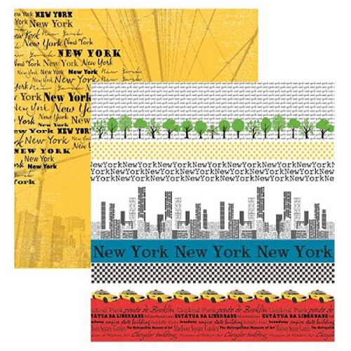 Papel de Scrapbook New York Faixas