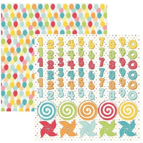Papel de Scrapbook Aniversário Números