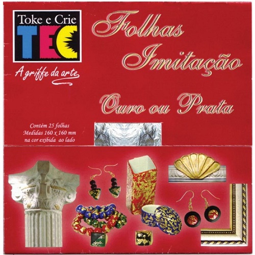 Folhas Imitação Prata emb. c/ 25 Folhas