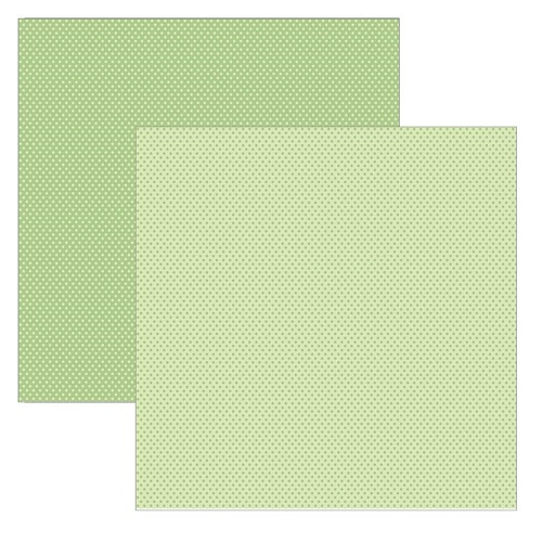 Papel de Scrapbook Verde Bebé Poá