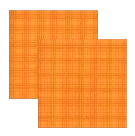 Papel de Scrapbook Laranja Xadrez