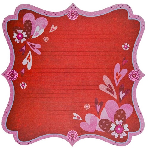 Papel de Scrapbook Recortado Amor