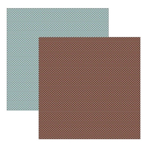 Papel de Scrapbook Azul Turquesa Poá