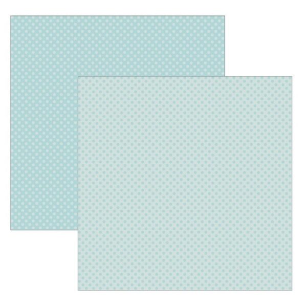 Papel de Scrapbook Azul Bebe Poá Grande