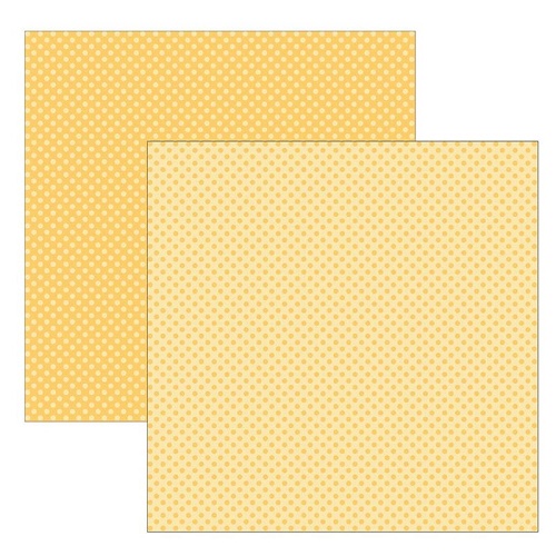 Papel de Scrapbook Mostarda Poá Grande