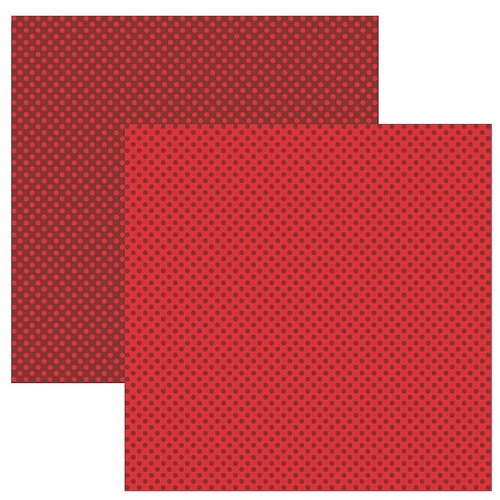 Papel de Scrapbook Vermelho Poá Grande