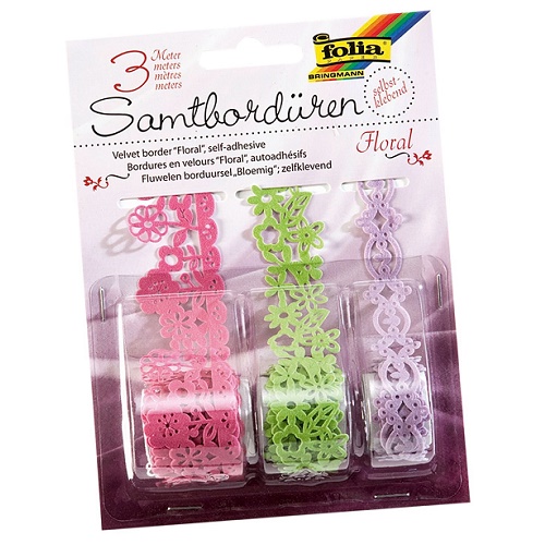 Fita Floral Veludo Autocolante