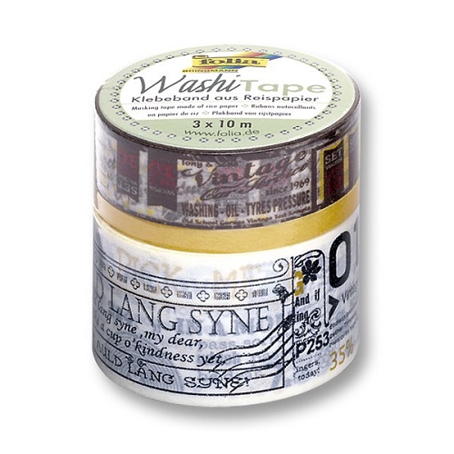 Washi-Tape 10m 3pçs Poesie
