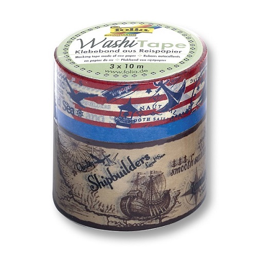 Washi-Tape 10m 3pçs Naval