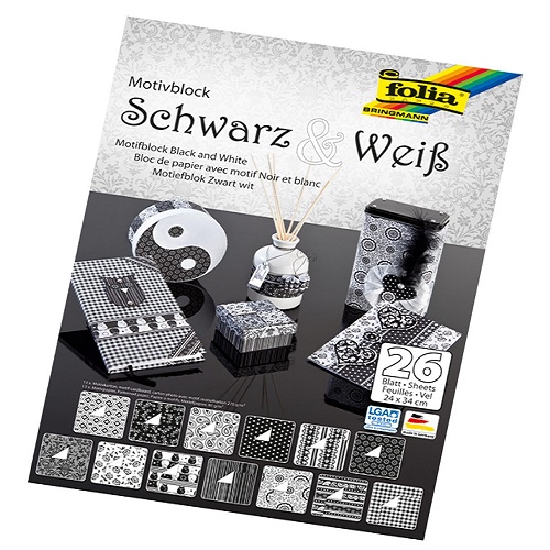 Bloco 24x34 80gr 30 Folhas Preto e Branco